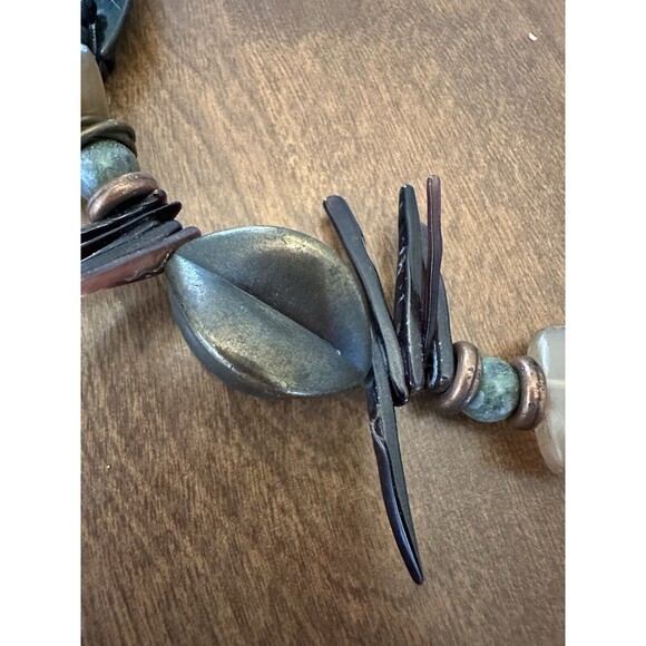 Handmade Choker Necklace Gypsy Bohemian Boho Hippie African Leaf 13 Inch Rope - Picture 3 of 9